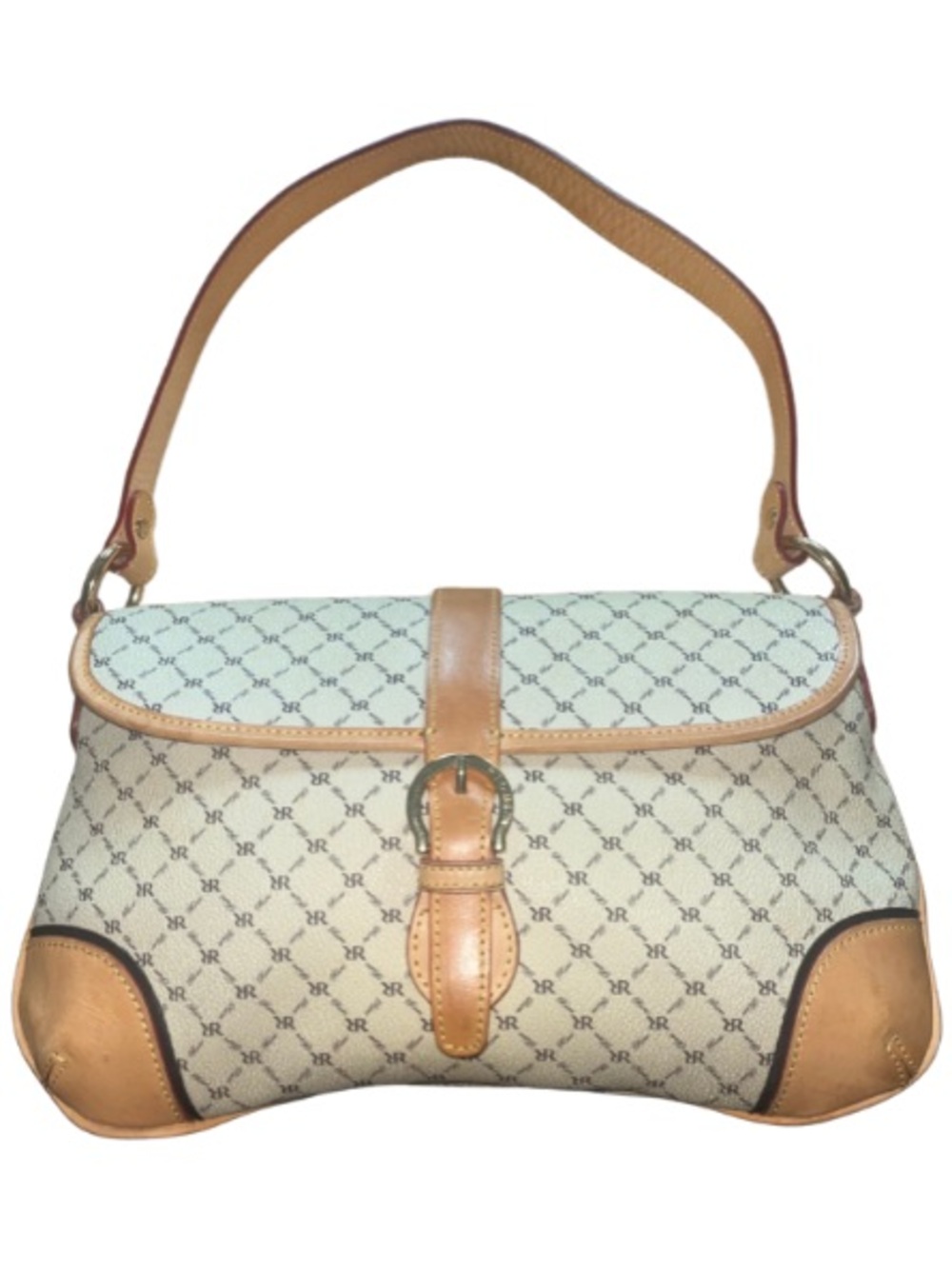 Vintage RIONI Signature
Monogram Top Flap Shoulder Bag - GUC